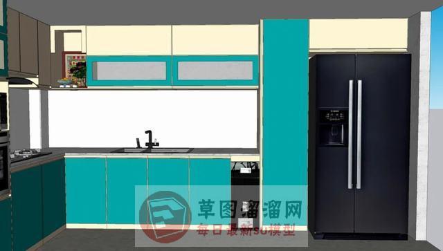 厨房橱柜厨具SU模型