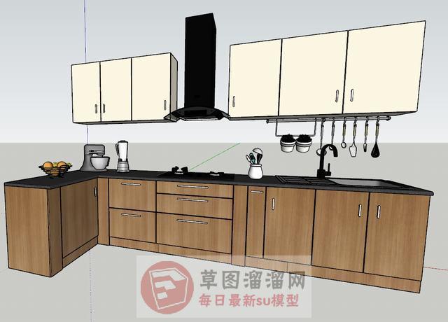 厨房橱柜厨具SU模型