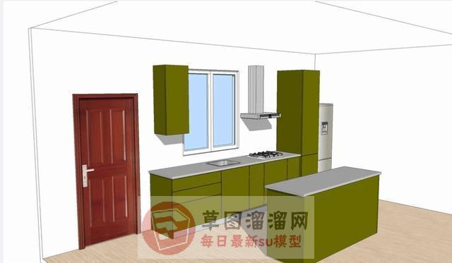 厨房橱柜SU模型