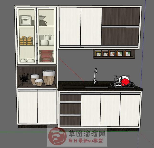厨房橱柜SU模型