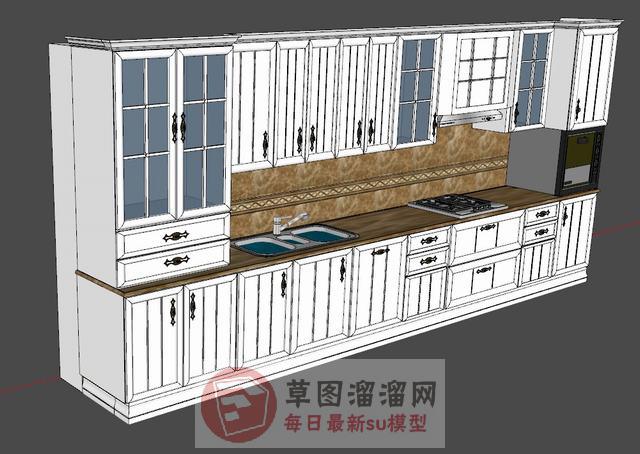 厨房橱柜厨具SU模型