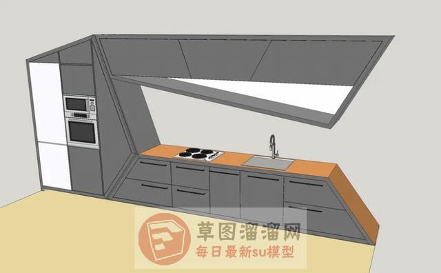厨房橱柜SU模型