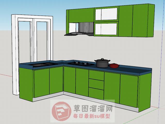 厨房橱柜SU模型