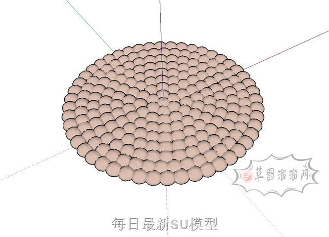 菜碟垫隔热垫餐桌道具SU模型