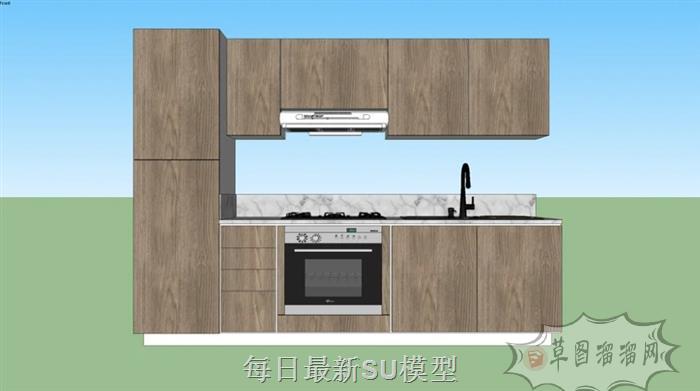 厨房橱柜SU模型