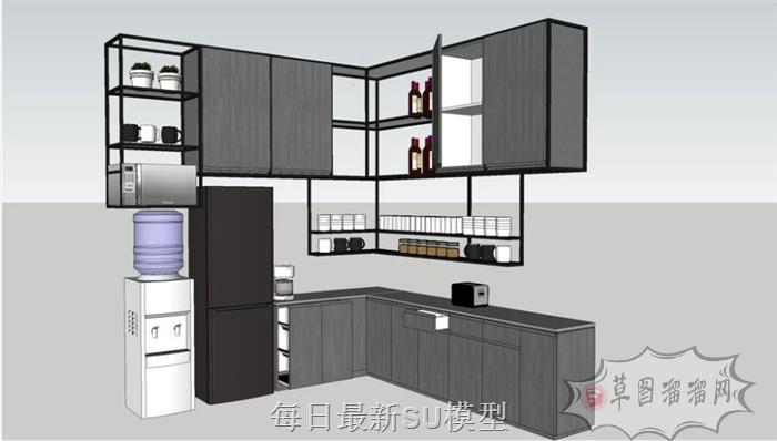 厨房橱柜厨具SU模型