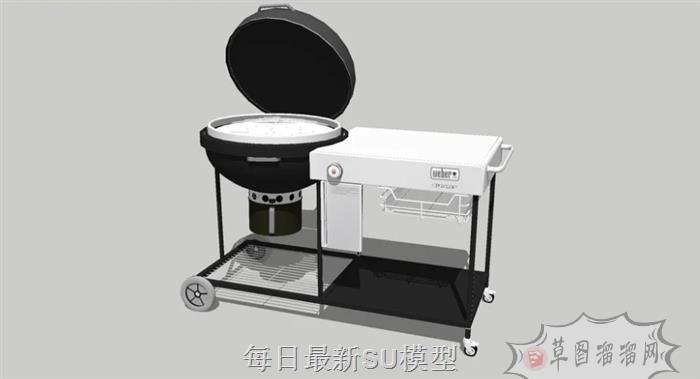 烧烤架烧烤厨房SU模型