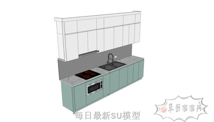 厨房橱柜SU模型