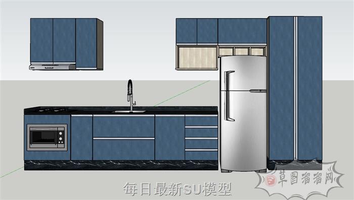厨房橱柜SU模型