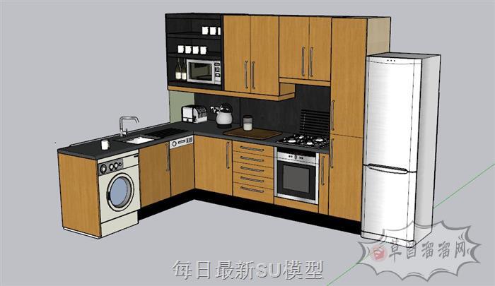 厨房橱柜厨具SU模型