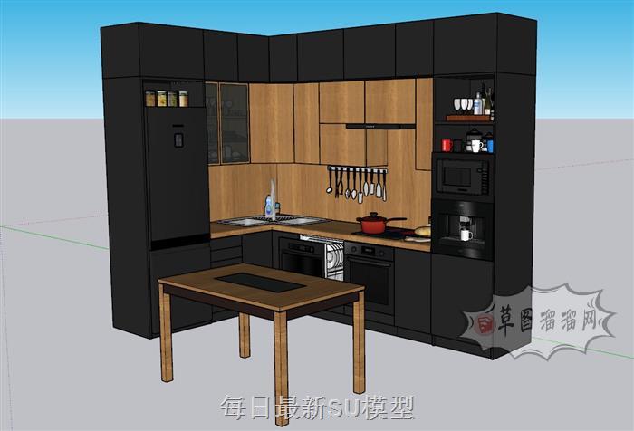 厨房厨具SU模型