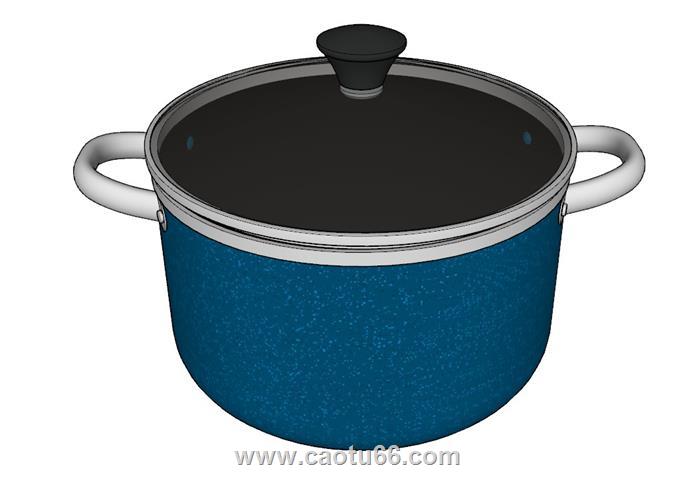 珐琅锅锅头厨具SU模型
