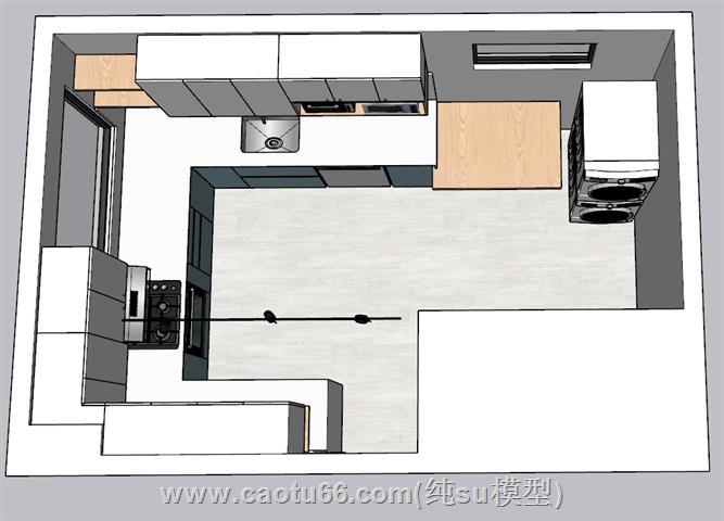 厨房橱柜厨具SU模型