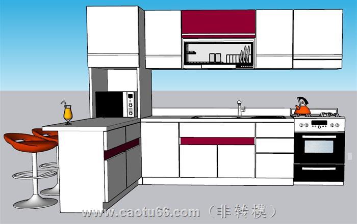 厨房橱柜SU模型