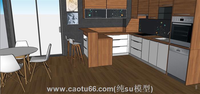 厨房橱柜SU模型