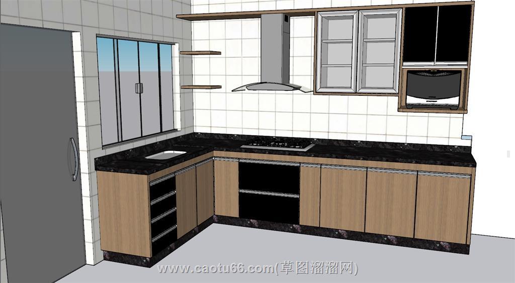 厨房橱柜SU模型