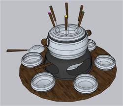 火锅边炉烧炉SU模型