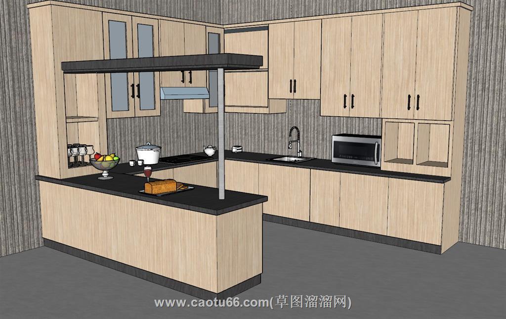 厨房橱柜SU模型