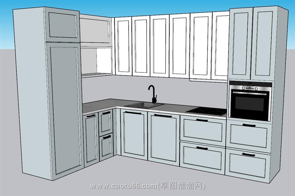 厨房橱柜SU模型