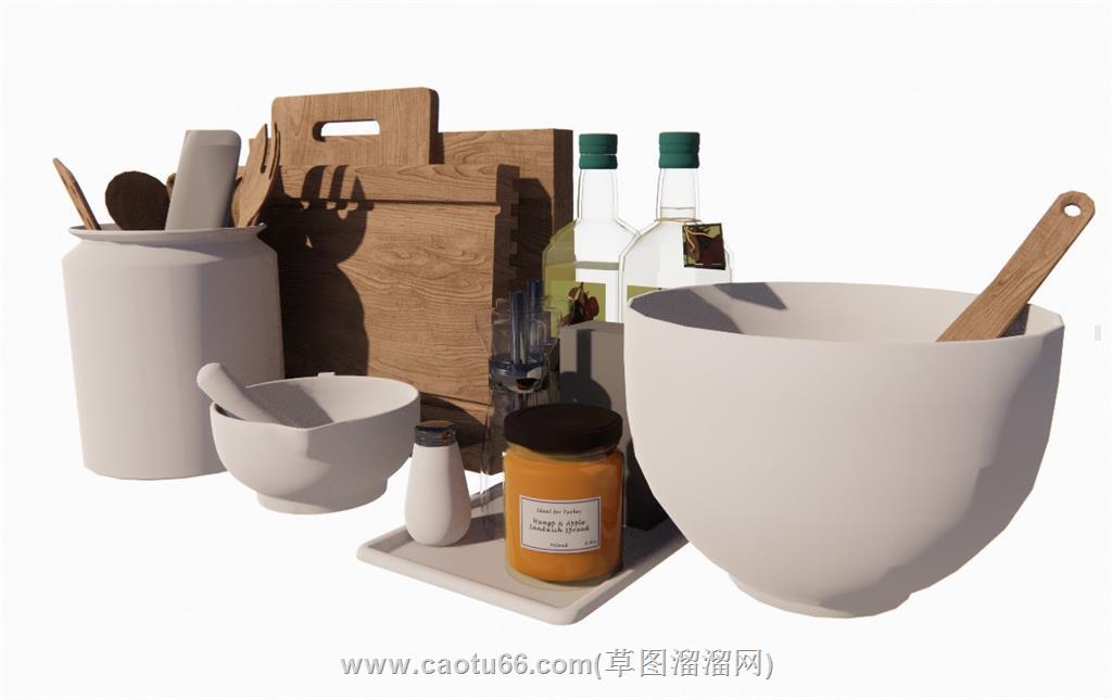 厨房厨具摆件SU模型