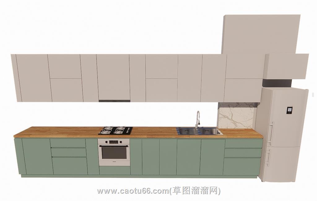 厨房橱柜SU模型