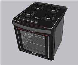 集成灶燃气灶SU模型