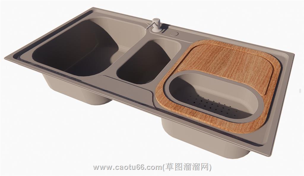 厨房洗菜盆SU模型
