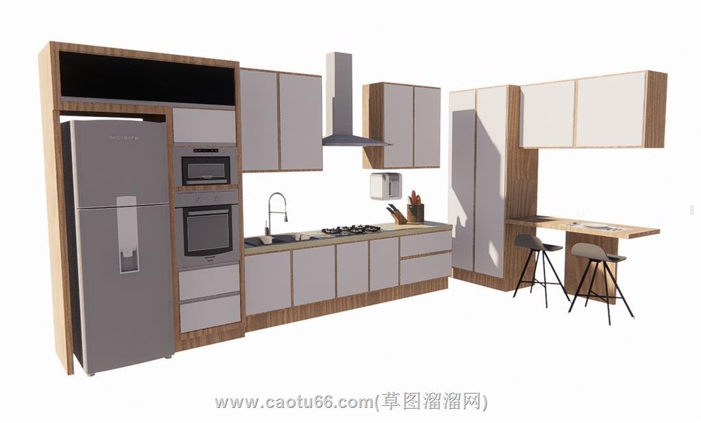 厨房橱柜SU模型