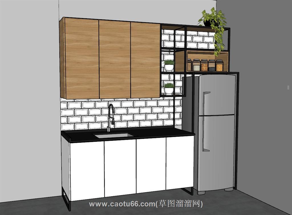 厨房橱柜SU模型