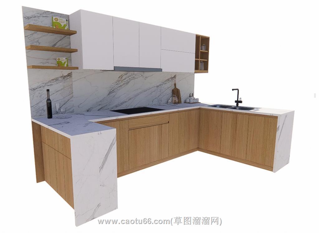 厨房橱柜SU模型