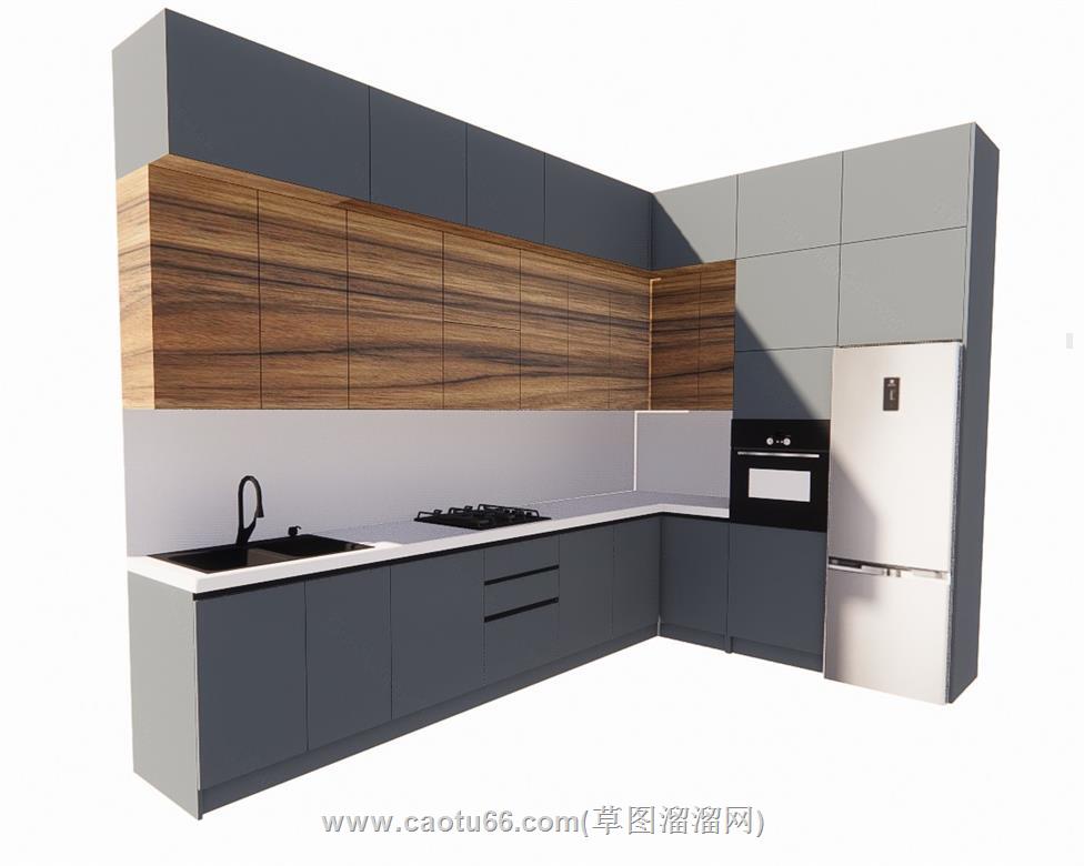 loft厨房橱柜SU模型