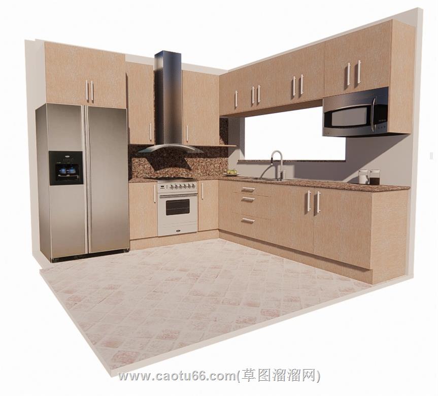厨房橱柜SU模型