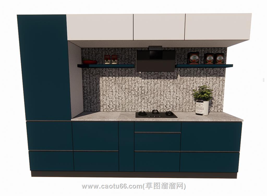 厨房橱柜SU模型