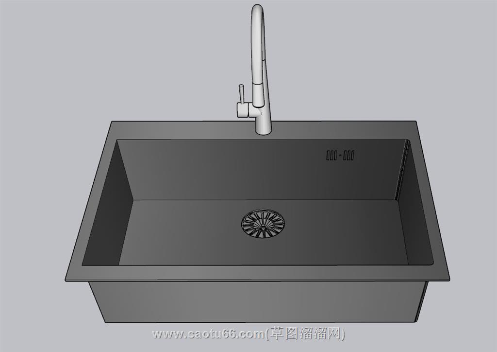 水槽洗菜盆SU模型