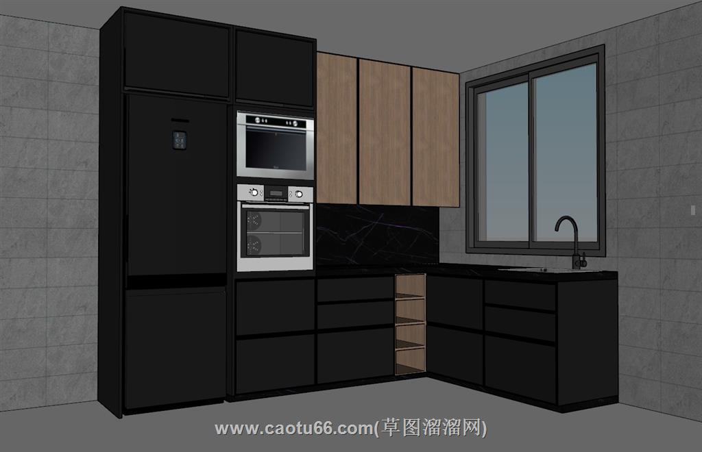 厨房橱柜SU模型