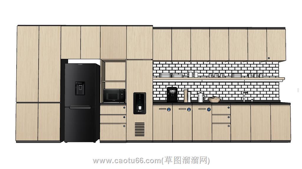 西厨厨房橱柜SU模型