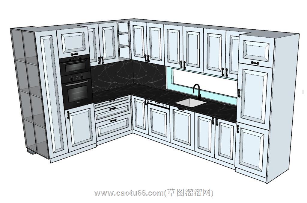 厨房橱柜SU模型