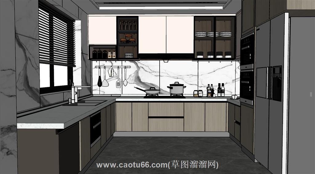 厨房橱柜SU模型