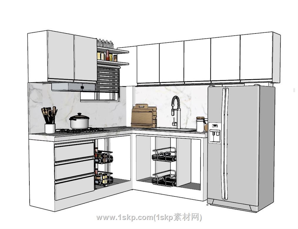 厨房厨具SU模型
