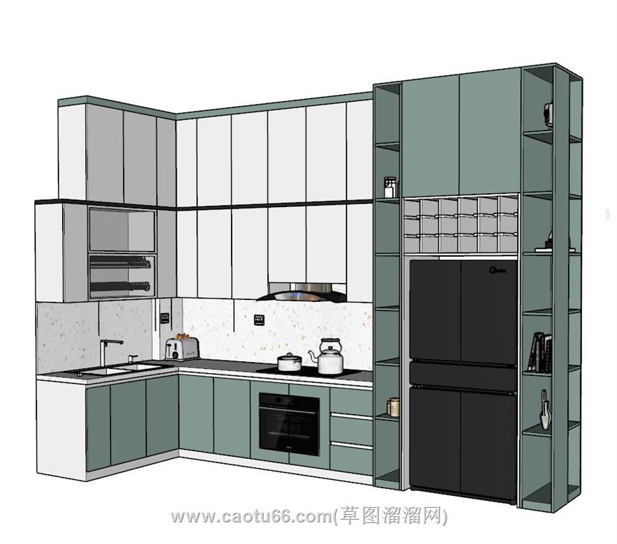 厨房橱柜SU模型