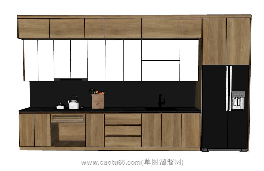 厨房橱柜西厨SU模型