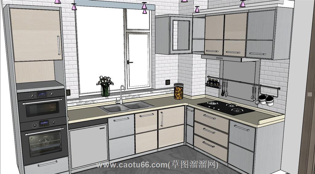 厨房橱柜SU模型