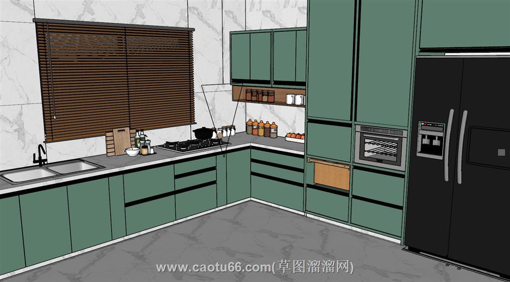 厨房橱柜SU模型
