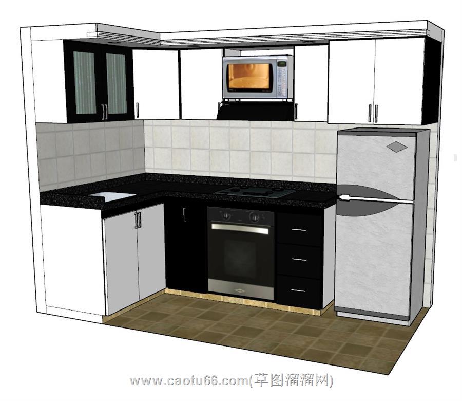厨房橱柜SU模型