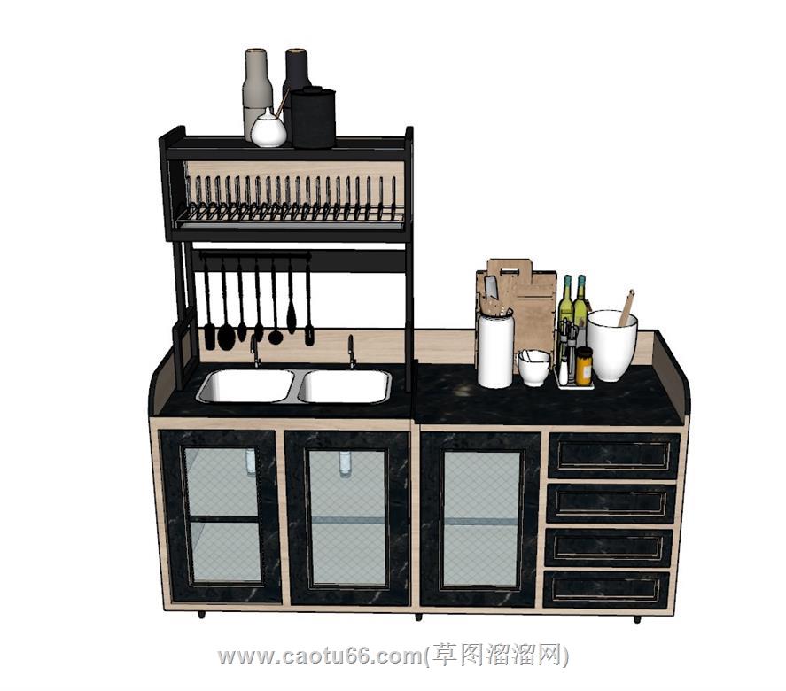 西厨橱柜SU模型