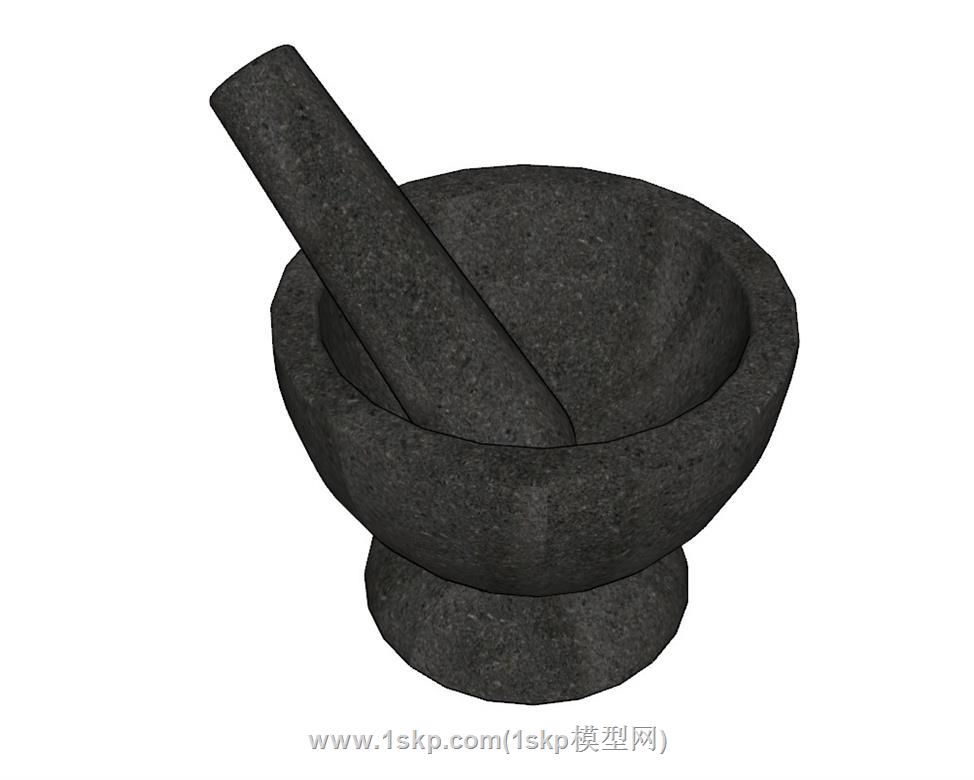 砂浆杵厨房摆件SU模型