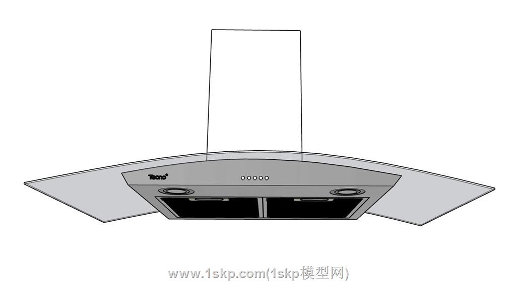 吸油烟机抽油烟机SU模型