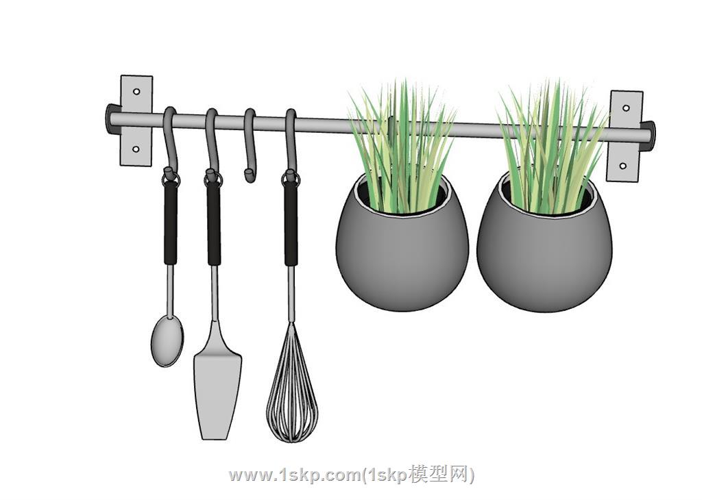 厨房勺铲SU模型