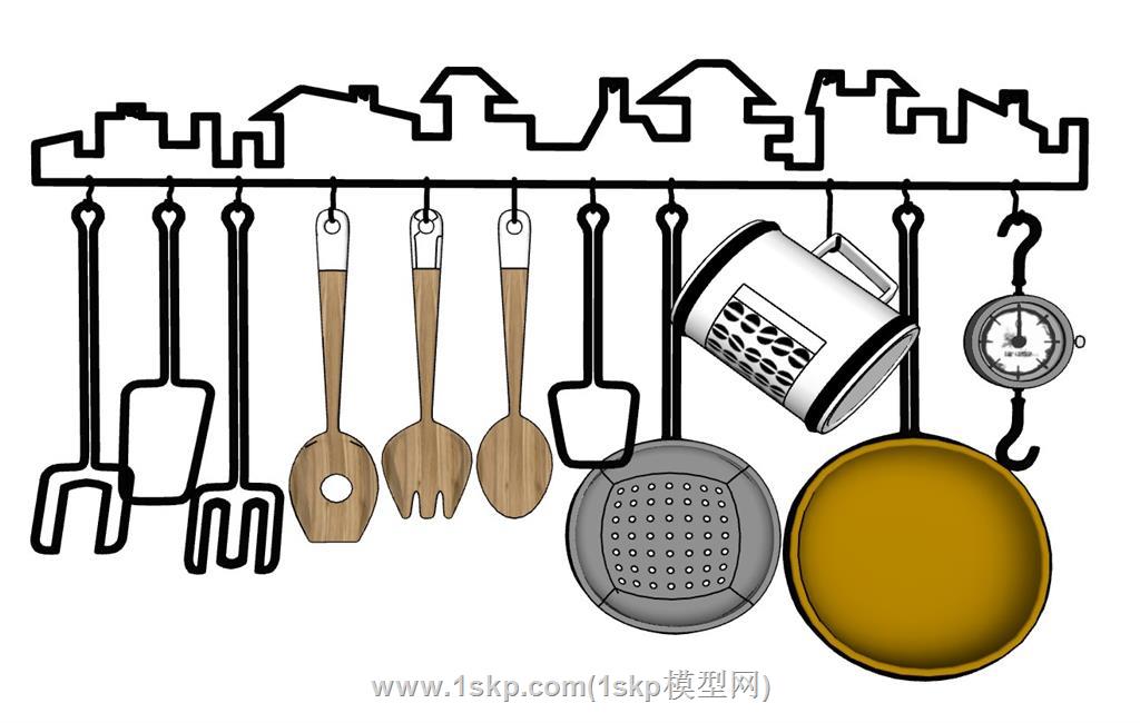 厨房挂件SU模型