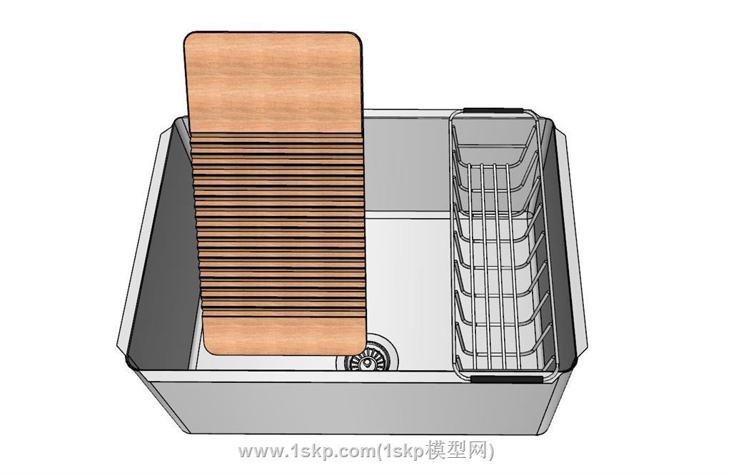 搓衣板水槽洗菜池SU模型